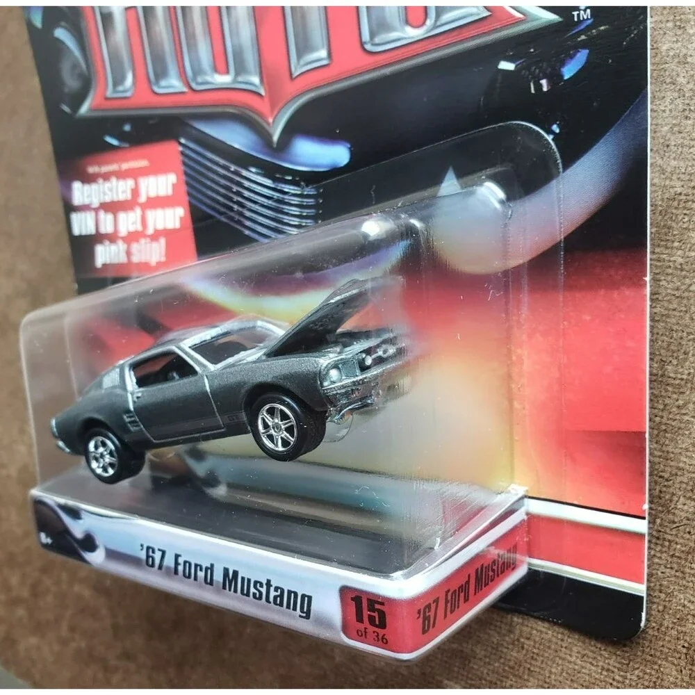 2007 Hot Wheels Ultra Hots '67 FORD MUSTANG Gray ZAMAC Base 1:64 REAL RIDERS 6SP
